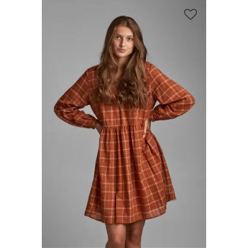 Numph Brown Leather Nubethesda Dress