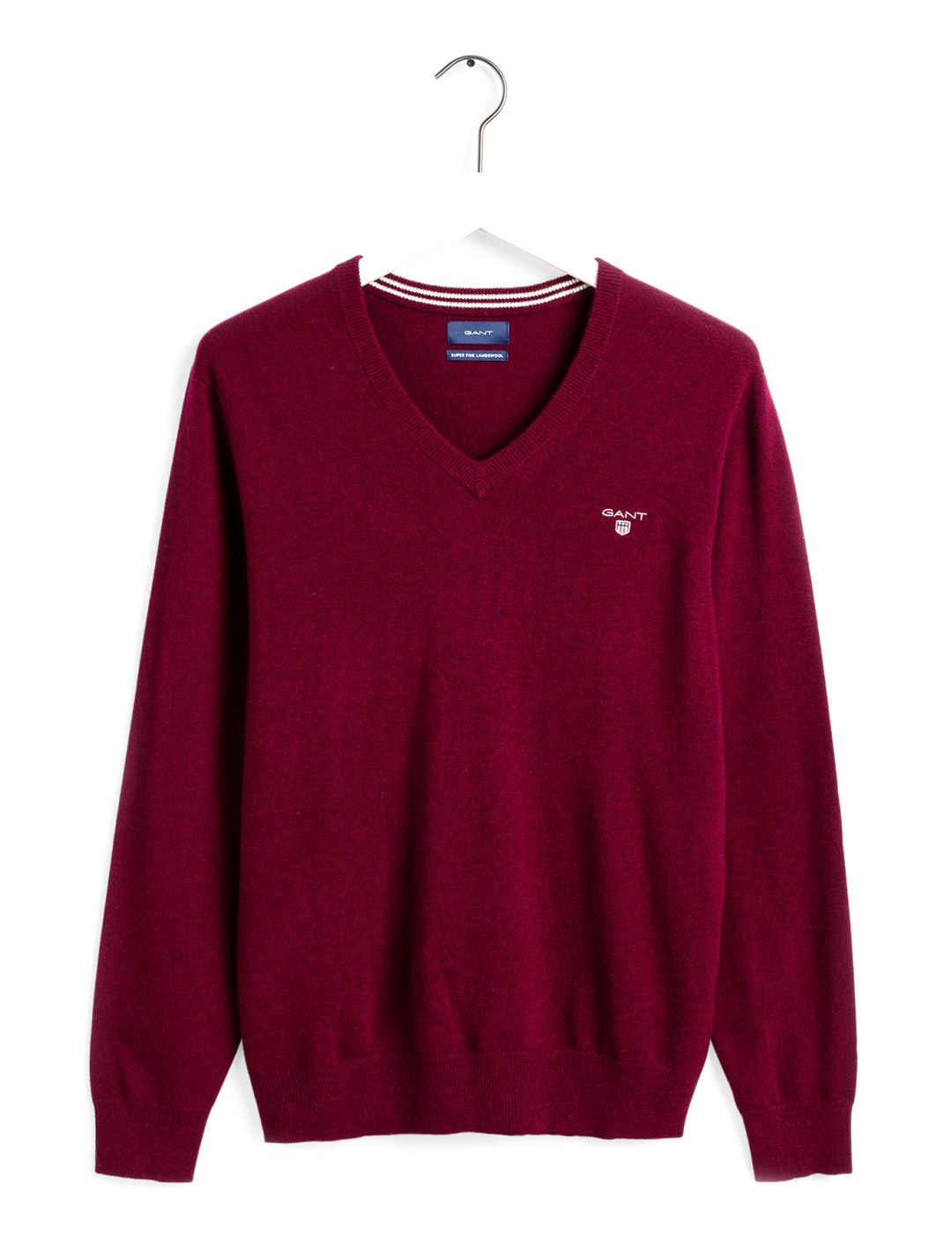 Iron Red Fine Garnet Lambswool Pico Jersey