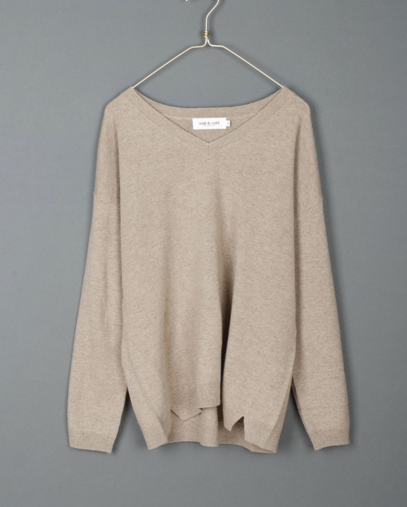 Indi & Cold Cashmere and Wool Jumper - Umber