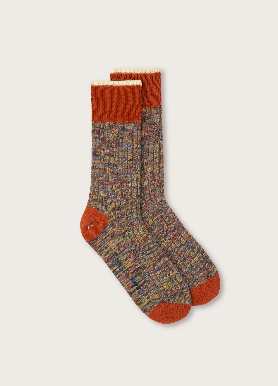 YMC Twisted Yarn Socks - Orange