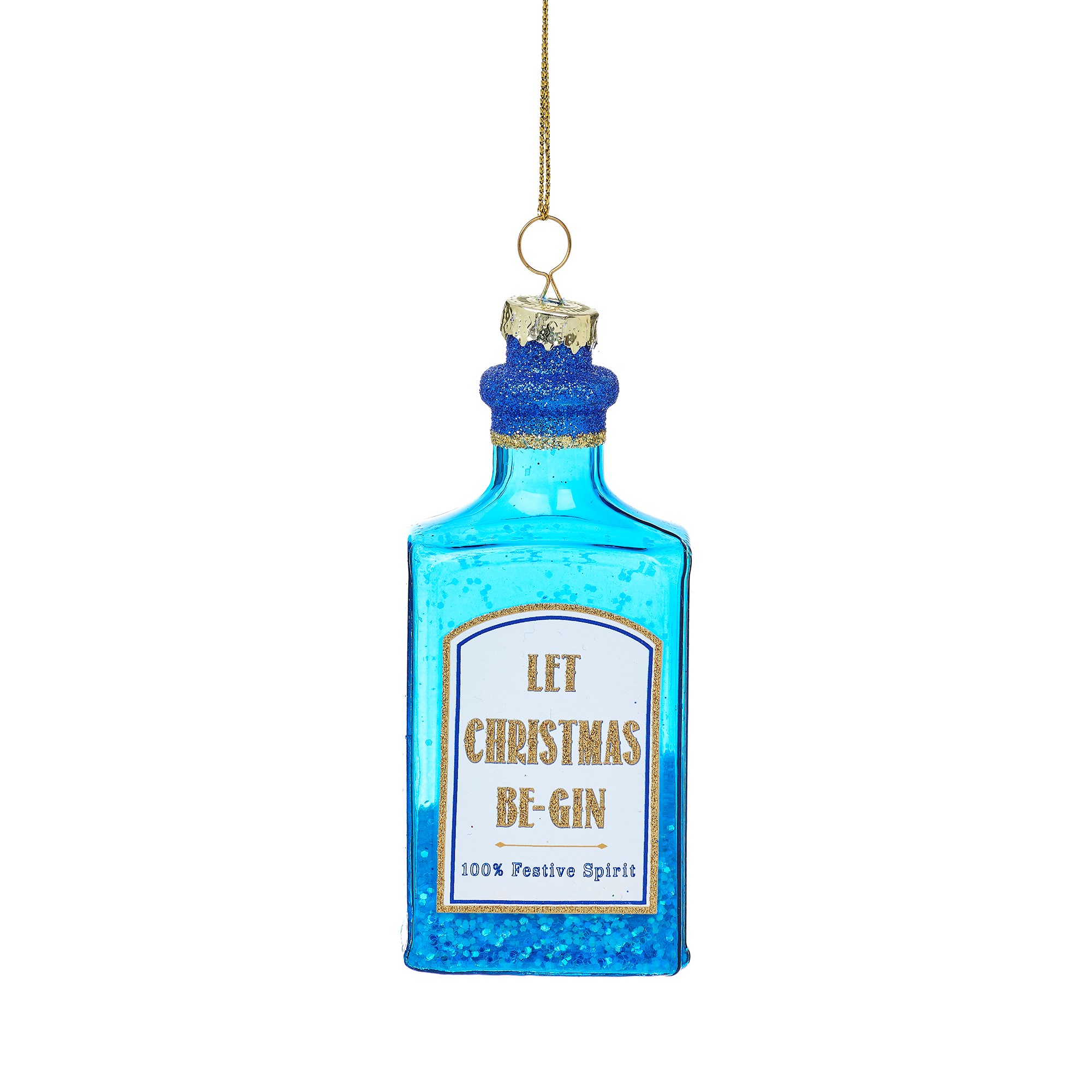 &Quirky Let Christmas Be-Gin Bombay Sapphire Shaped Bauble