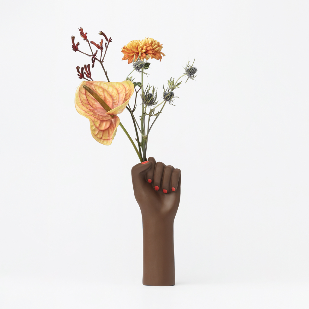 DOIY Design Ceramic Girl Power Fist Vase