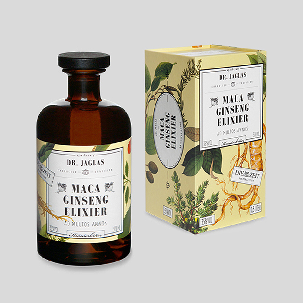 Dr. Jaglas Maca Ginseng Elixir Premium Bitter Herbal Drink in Gift Box  35% vol - 500 ml