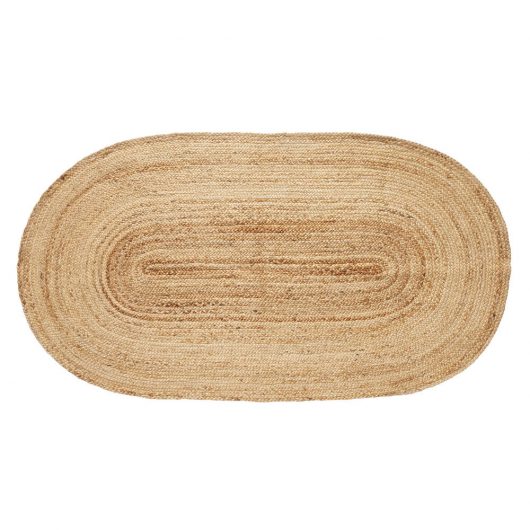 Nature Jute Shaped Oval Floor Mat