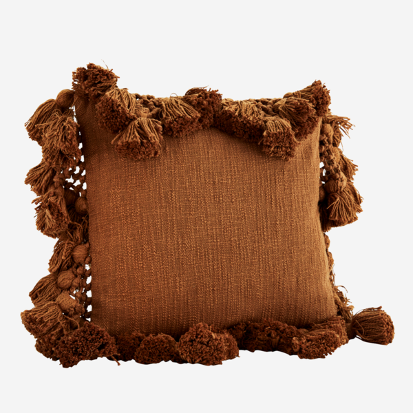 Cushion Cover W Tassels Sugar Almond