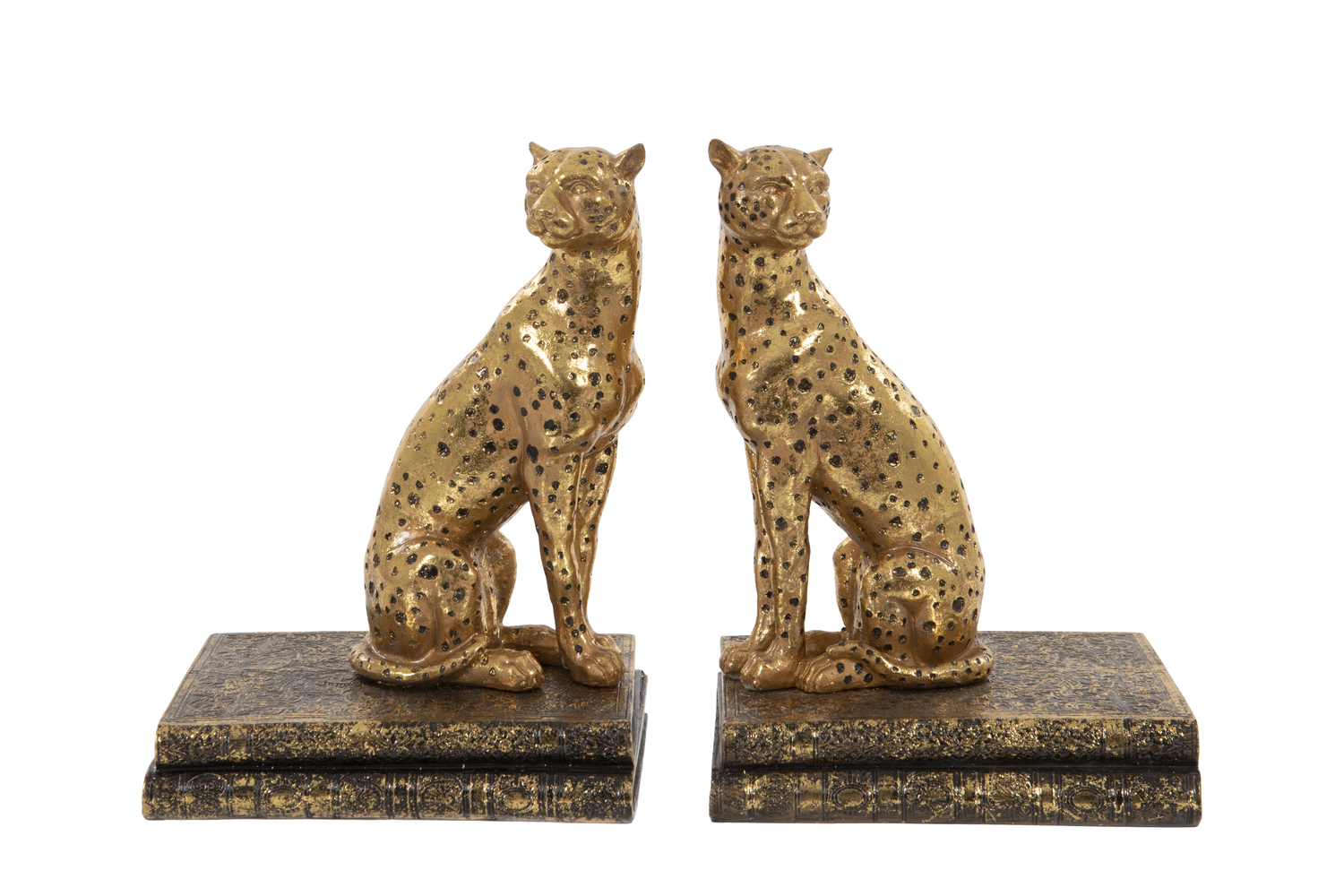 London Ornaments Cheetah Bookends