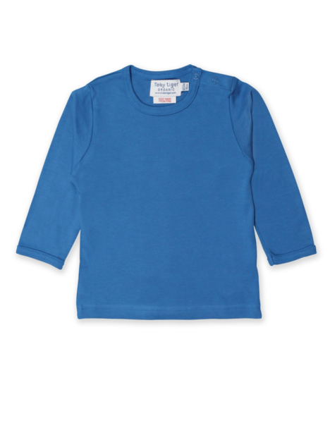 Toby Tiger Organic Blue Basic T Shirt