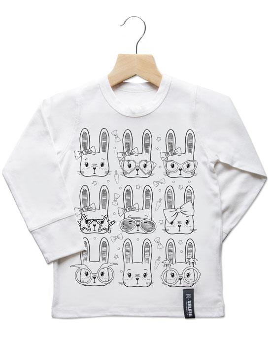 Selfie Clothing Co. Funny Bunny Colour In Top