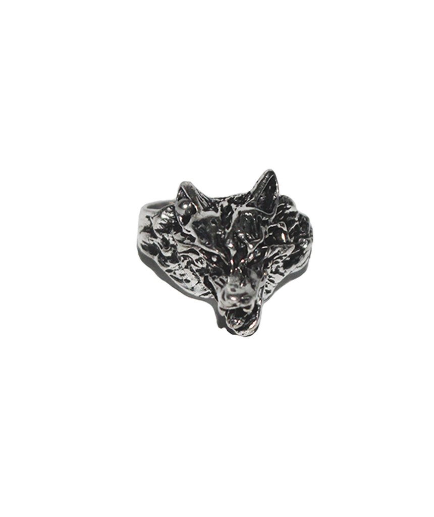 Urbiana Silver Wolf Ring