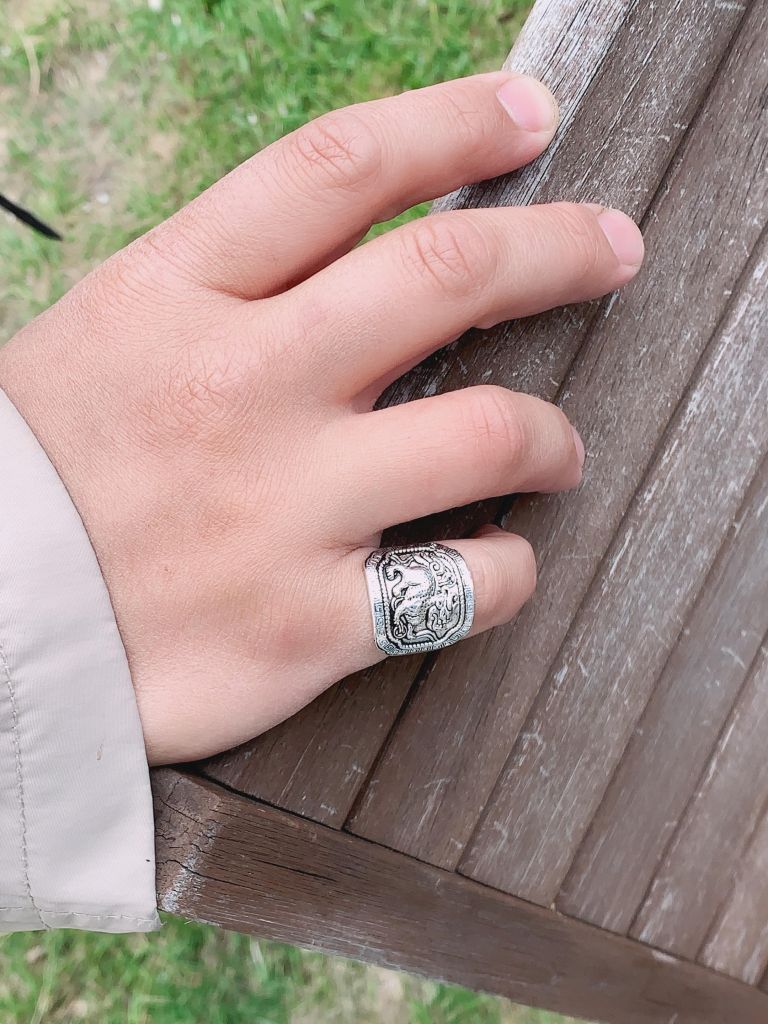 Silver Dragon Signet Ring