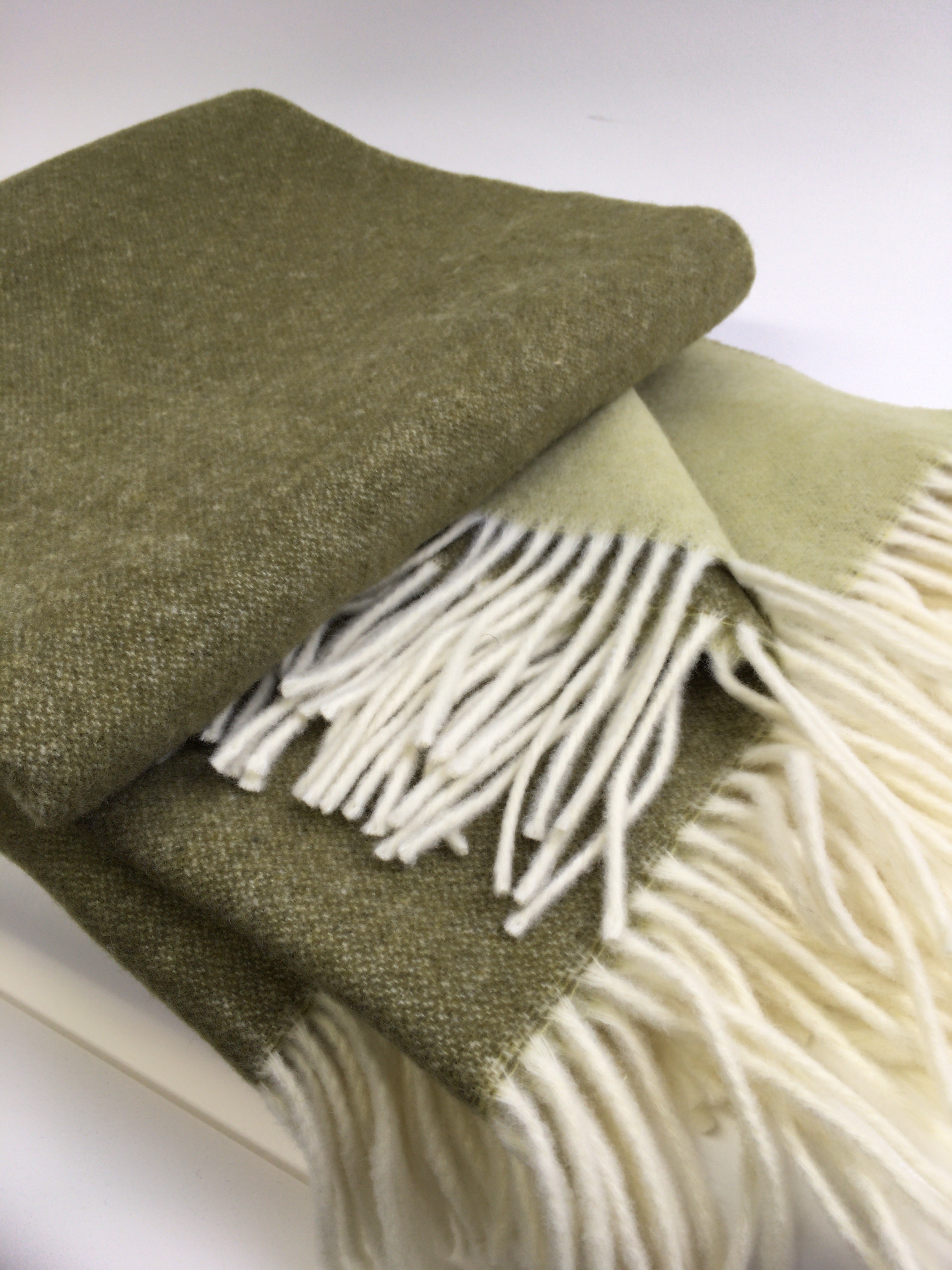 D&T Design Blanket Lambswool Doubleface , Green/Light Green