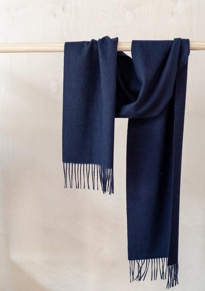 Navy Lambswool Scarf