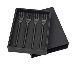 Broste Copenhagen Titanium Black Cake Fork Set Of 4