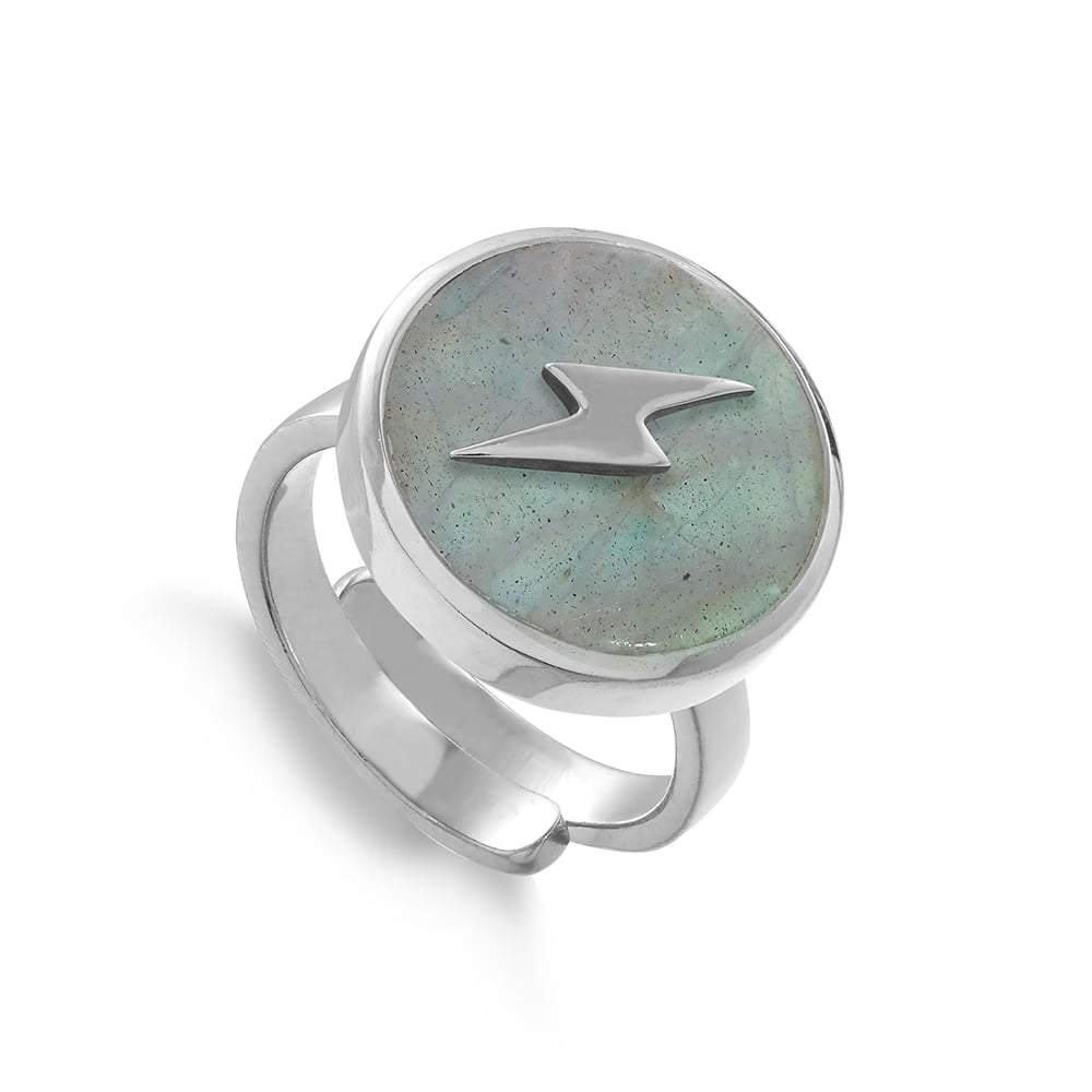 SVP Jewellery Stellar Lightning Labradorite Adjustable Ring