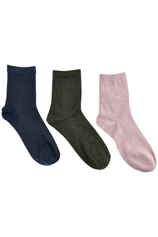 Multicolour 3-Pack Glitter Socks