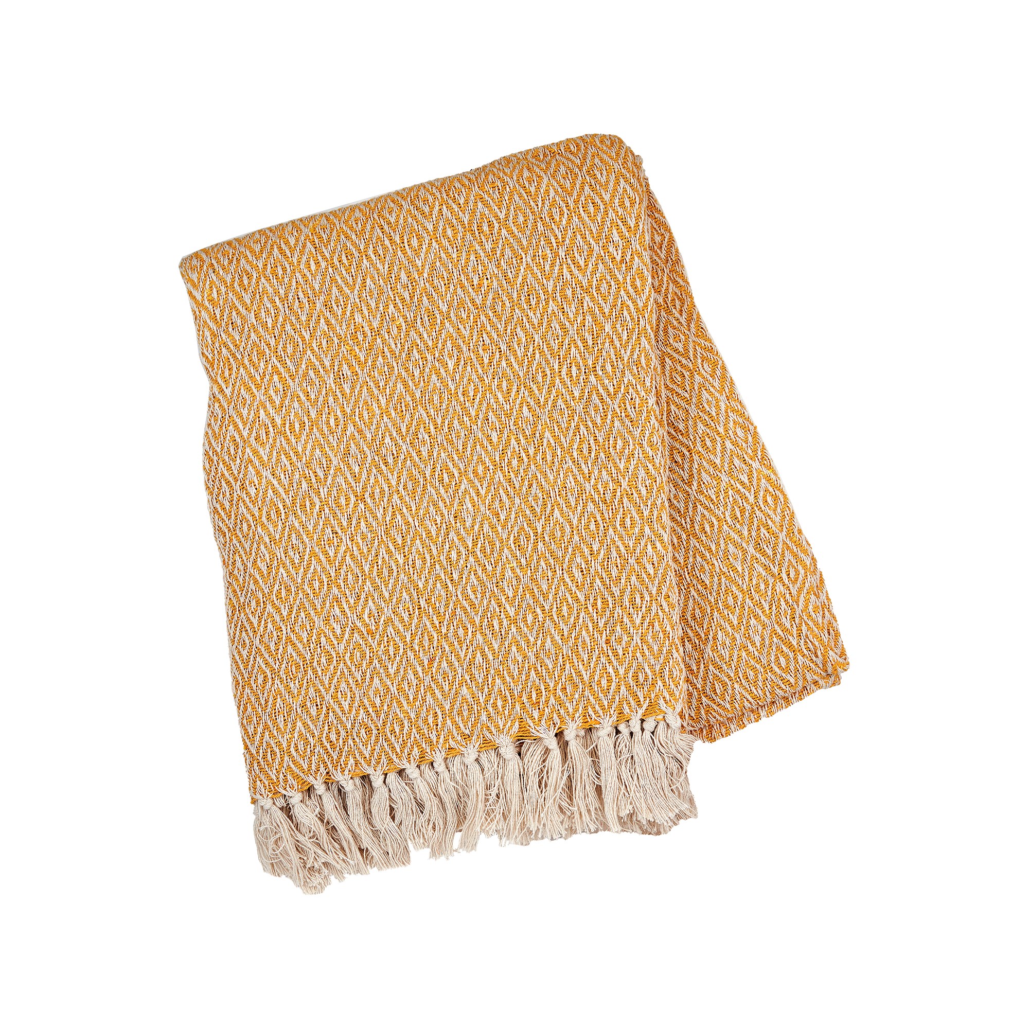 Mustard Cotton Throw