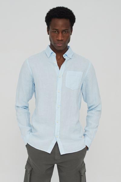 Ecoalf Malibu Linen Shirt Light Blue