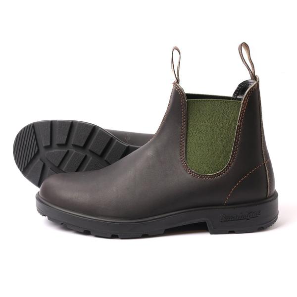 Blundstone 519 Leather Stout Brown Olive Elastic