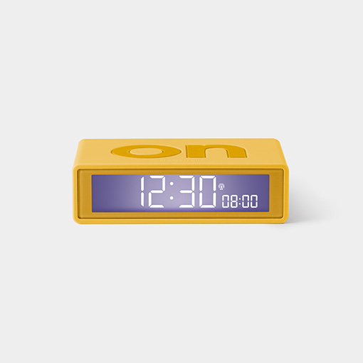 Lexon Design Yellow Flip + Alarm Clock