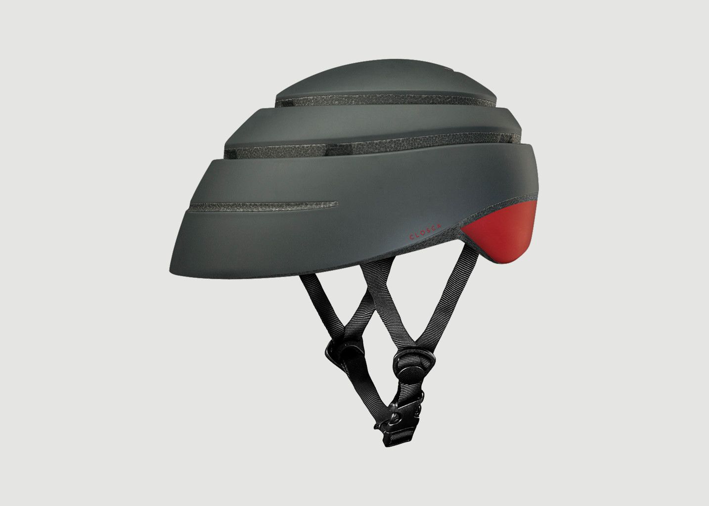 Closca Graphite and Red Helmet Loop