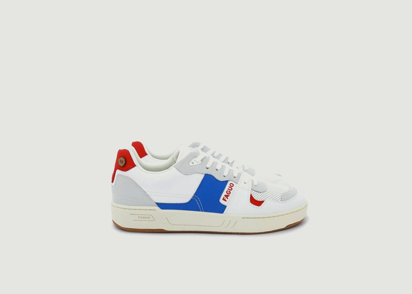 Faguo White and Blue Ceiba Sneakers