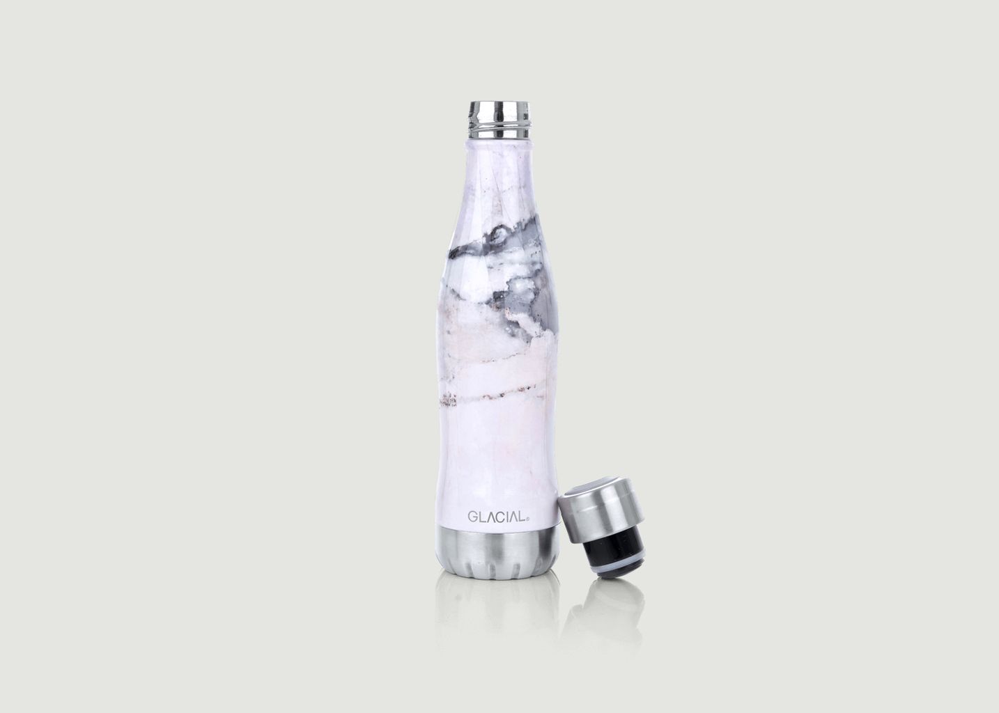 Glacial Pink Marble Stainless Steel Bottle