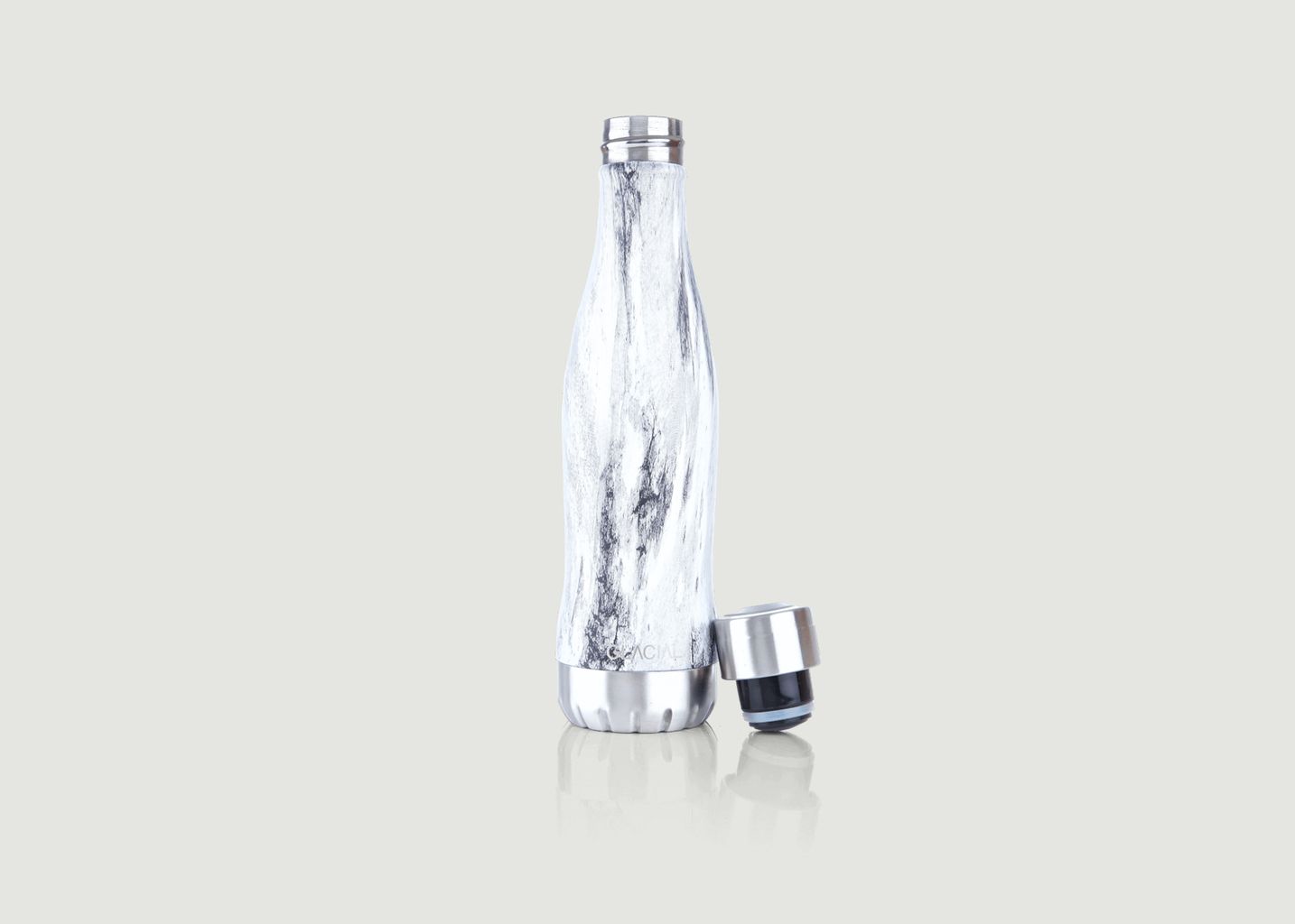 Glacial Birch Wood Stainless Steel Bottle