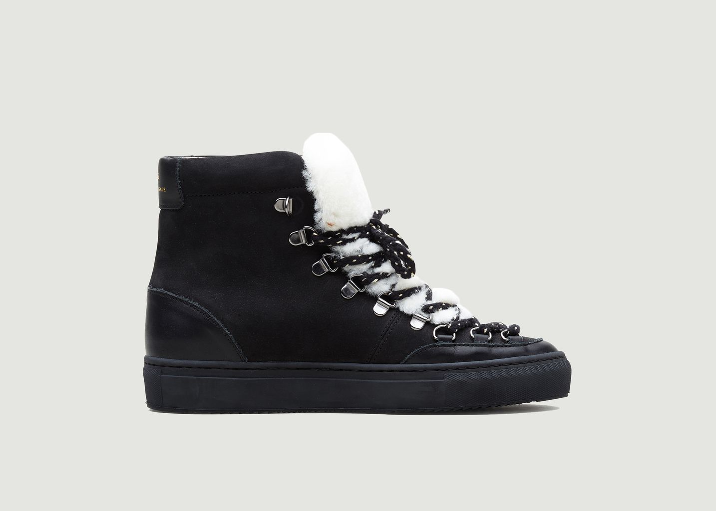 Zespa Black ZSP 2 MT Nubuck And Faux Fur High Sneakers