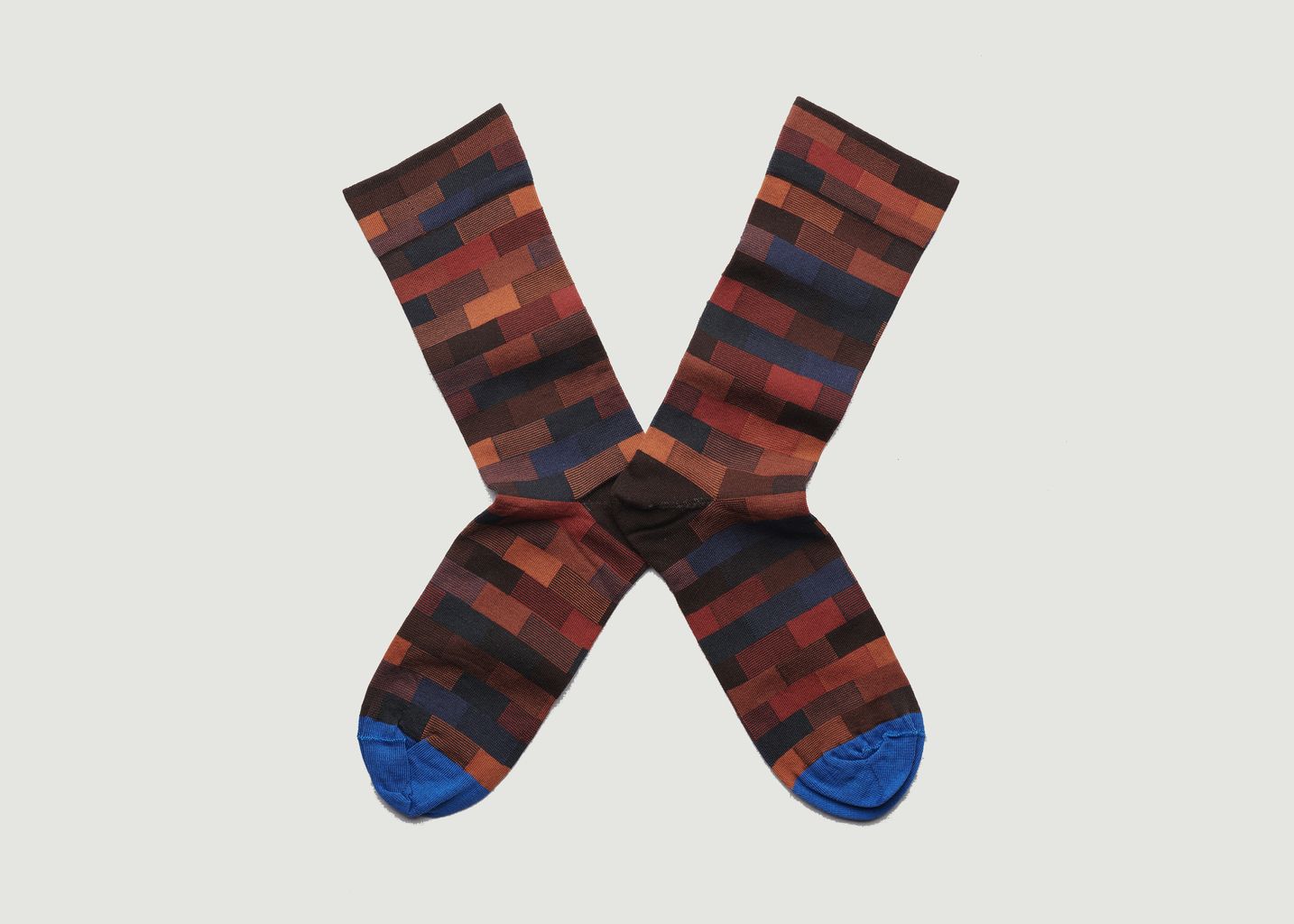 Brique Pattern Multicolored Socks