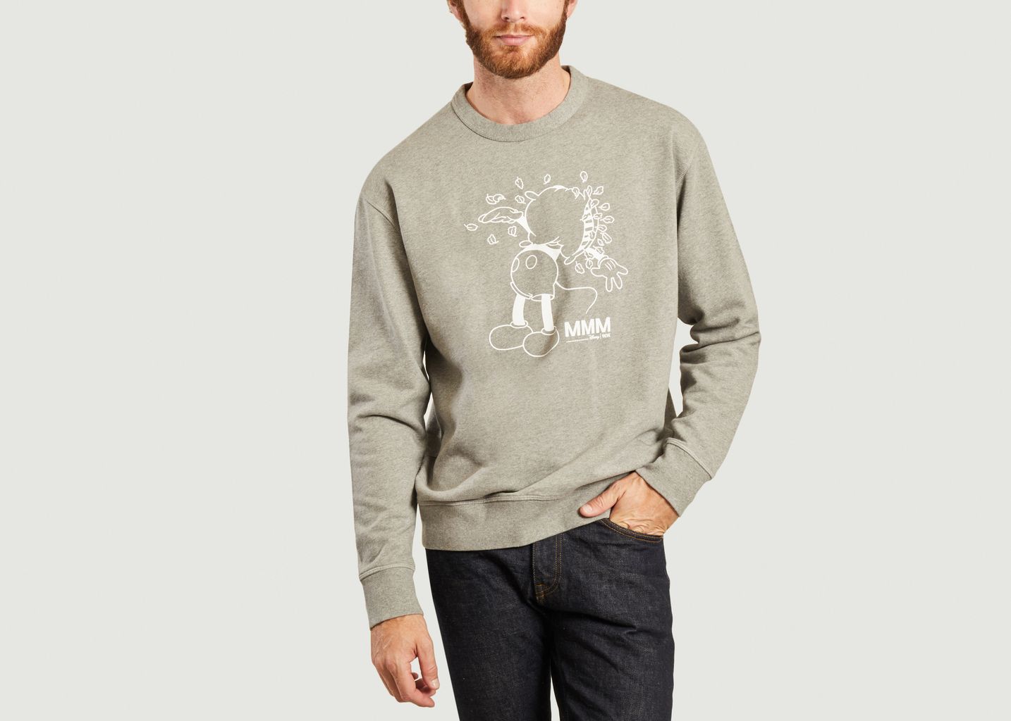 Wood Wood Grey Hugo Mickey Printed Sweatshirt Wood Wood X Disney