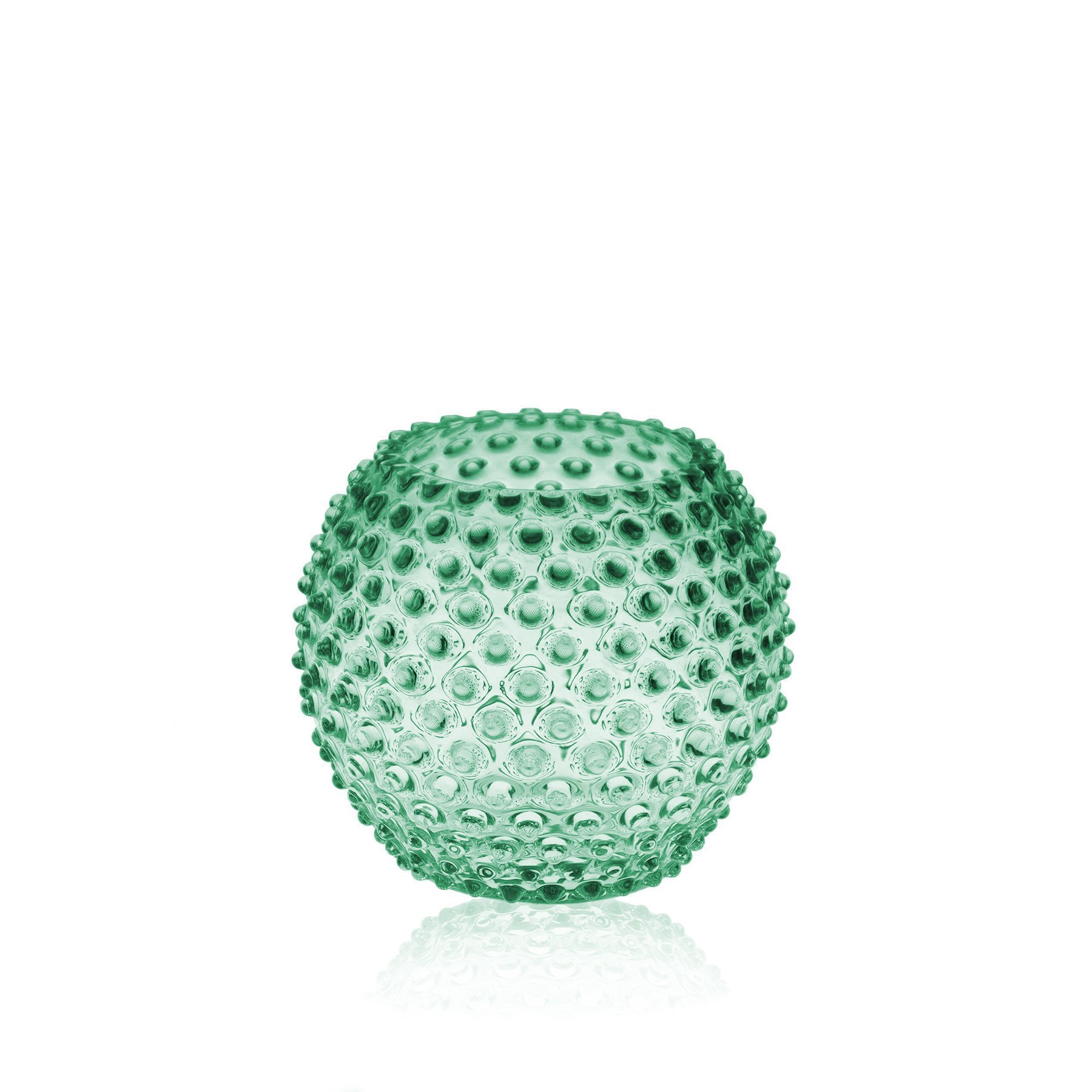 Or &Wonder Collection Teal Green Hobnail Crystal Vase