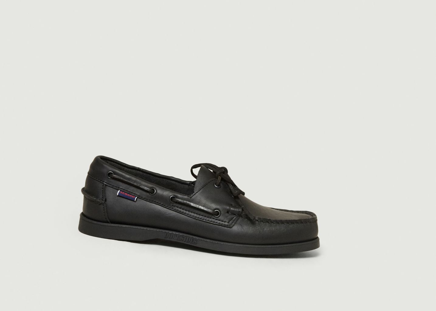 Sebago  Black Portland Leather Boat Shoes