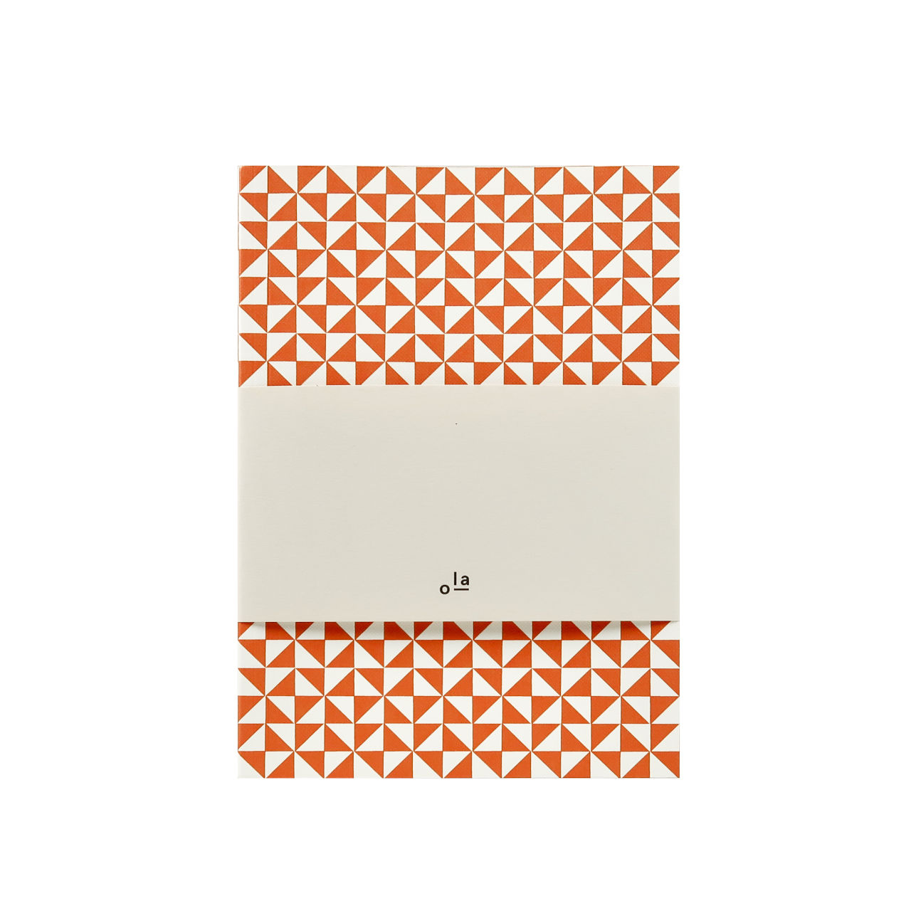 Ola Layflat Notebook - Kaffe Print in Brick Red