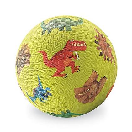 18cm Yellow Dinosaurs Rubber Ball