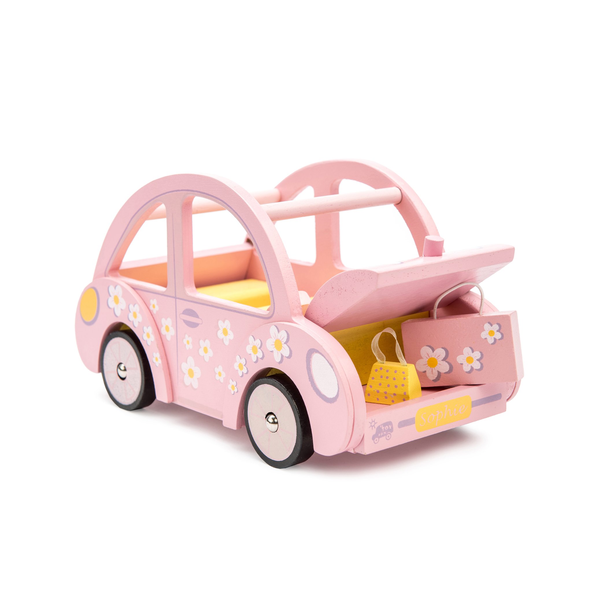 Sophie's Pretty Pink Wooden Car