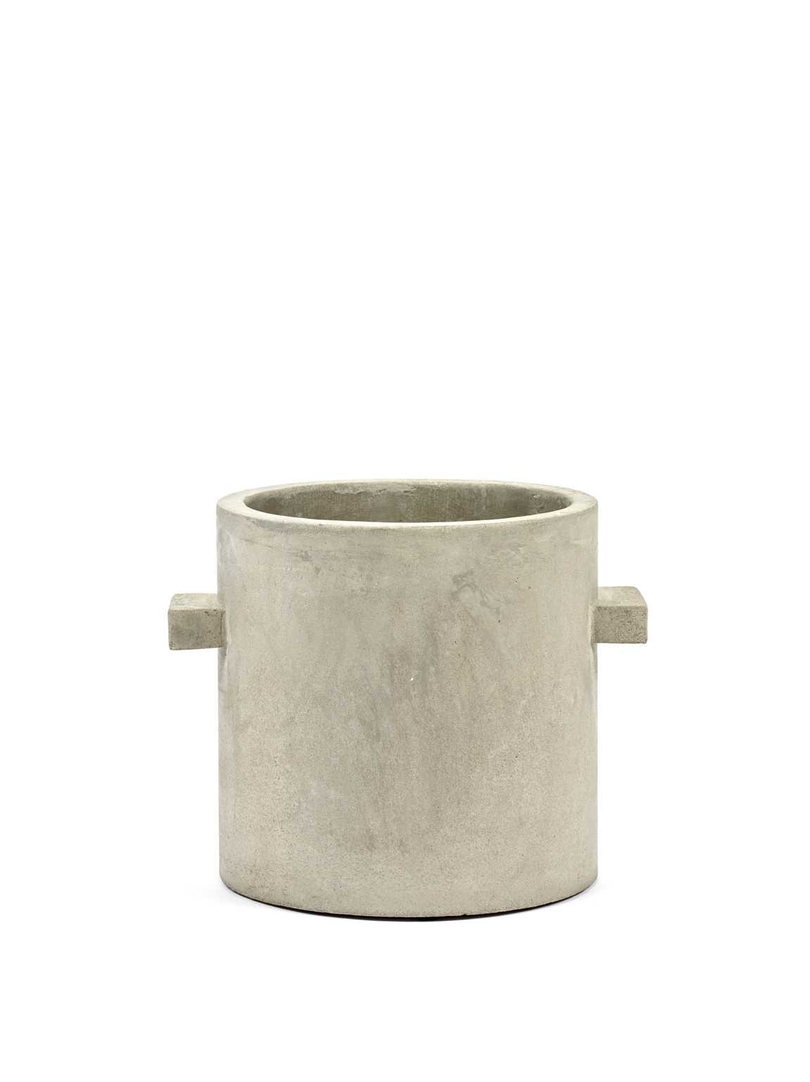 Concrete Round Natural Pot D20