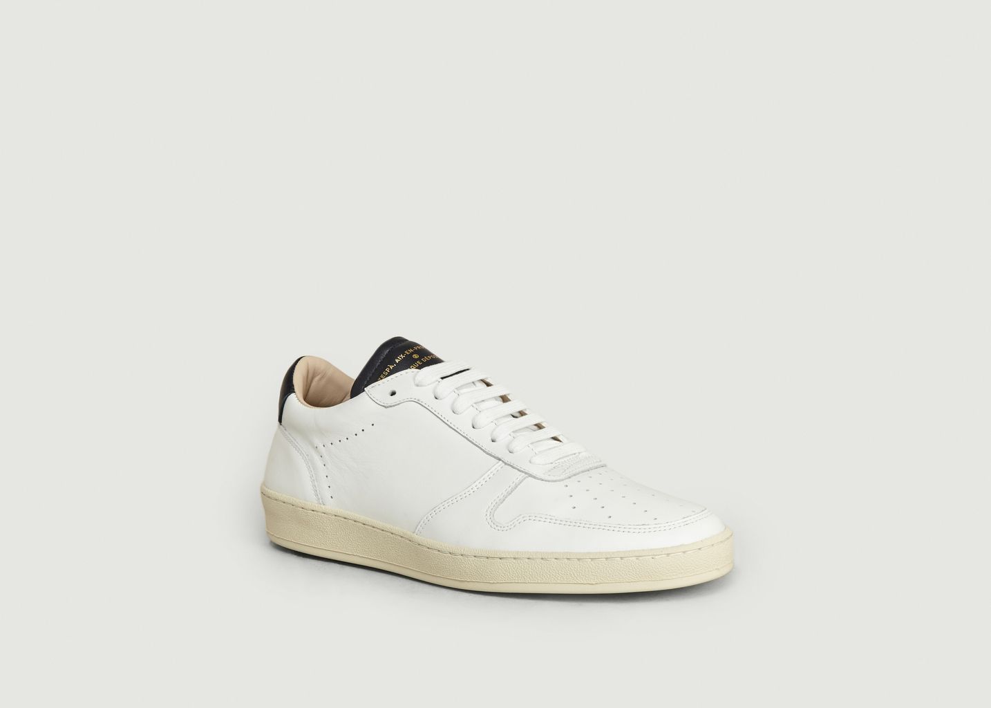 White and Navy Blue ZSP 23 Apla Nappa Trainers