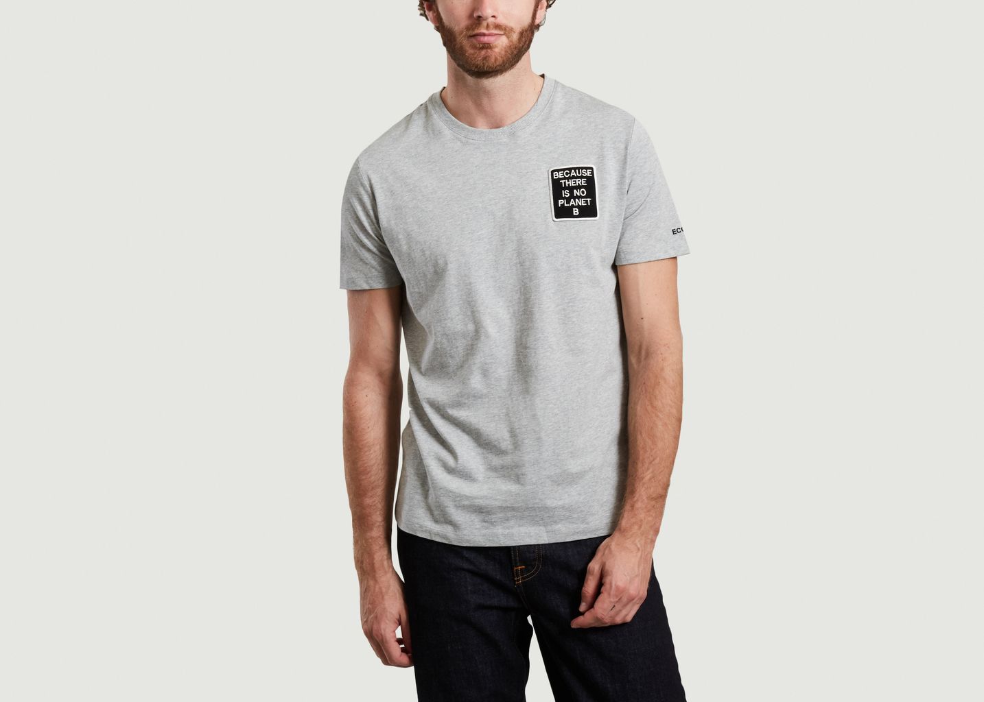 Ecoalf Grey Melange Natal Because Patch T Shirt