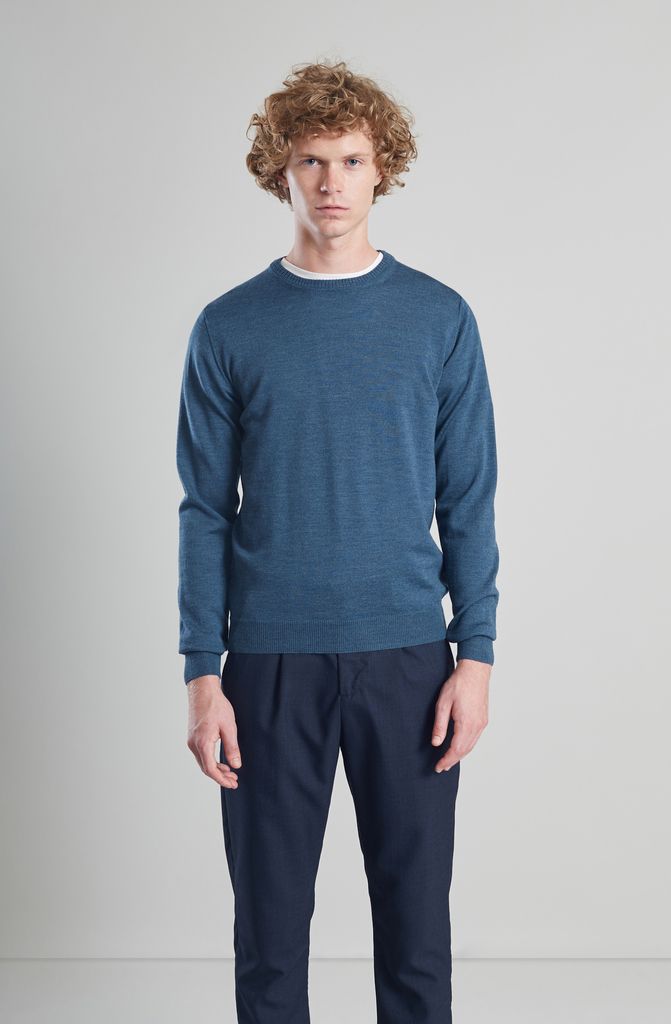 L’Exception Paris Blue Merino Wool Jumper