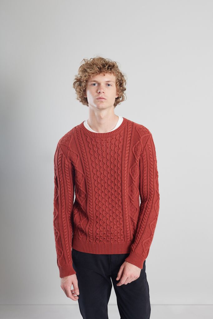 L’Exception Paris Terracotta Cable Knit Jumper