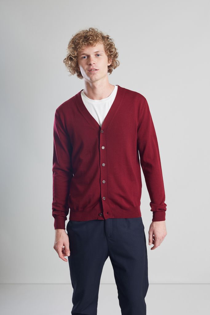 lexception-paris-bordeaux-red-merino-wool-cardigan