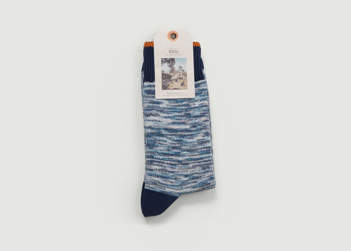 Nudie Jeans Rasmunsson Blue Mottled Socks