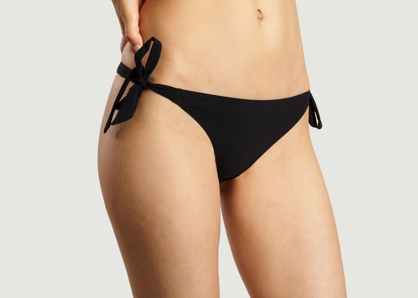 Black Side Tie Bikini Bottoms