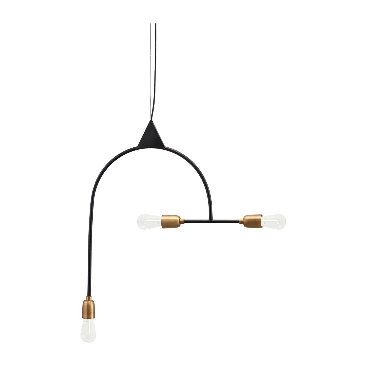 House Doctor Lamp Arch Black/Brass Plated