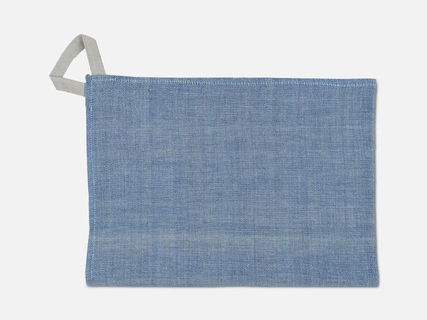 Mottled Tea Towel Blue Grey