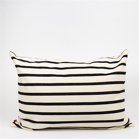 Afroart Black & White Striped Cushion