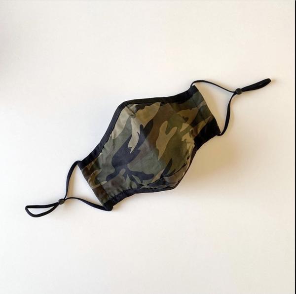 Organic Cotton Face Mask Khaki Camo