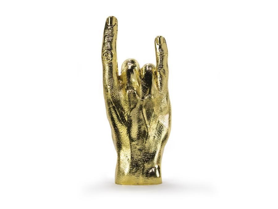 Trouva: Gold Rock On Hand Sculpture