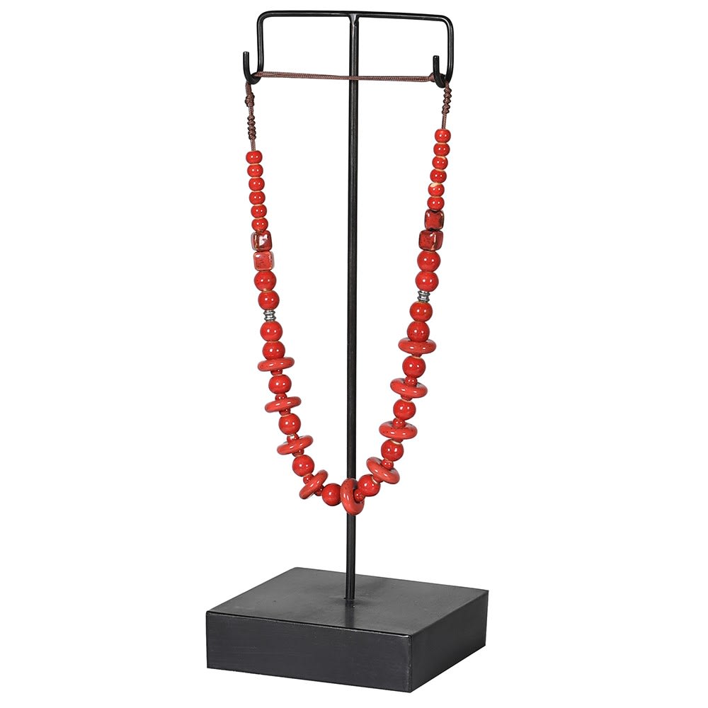THE BROWNHOUSE INTERIORS Red Necklace on Stand 