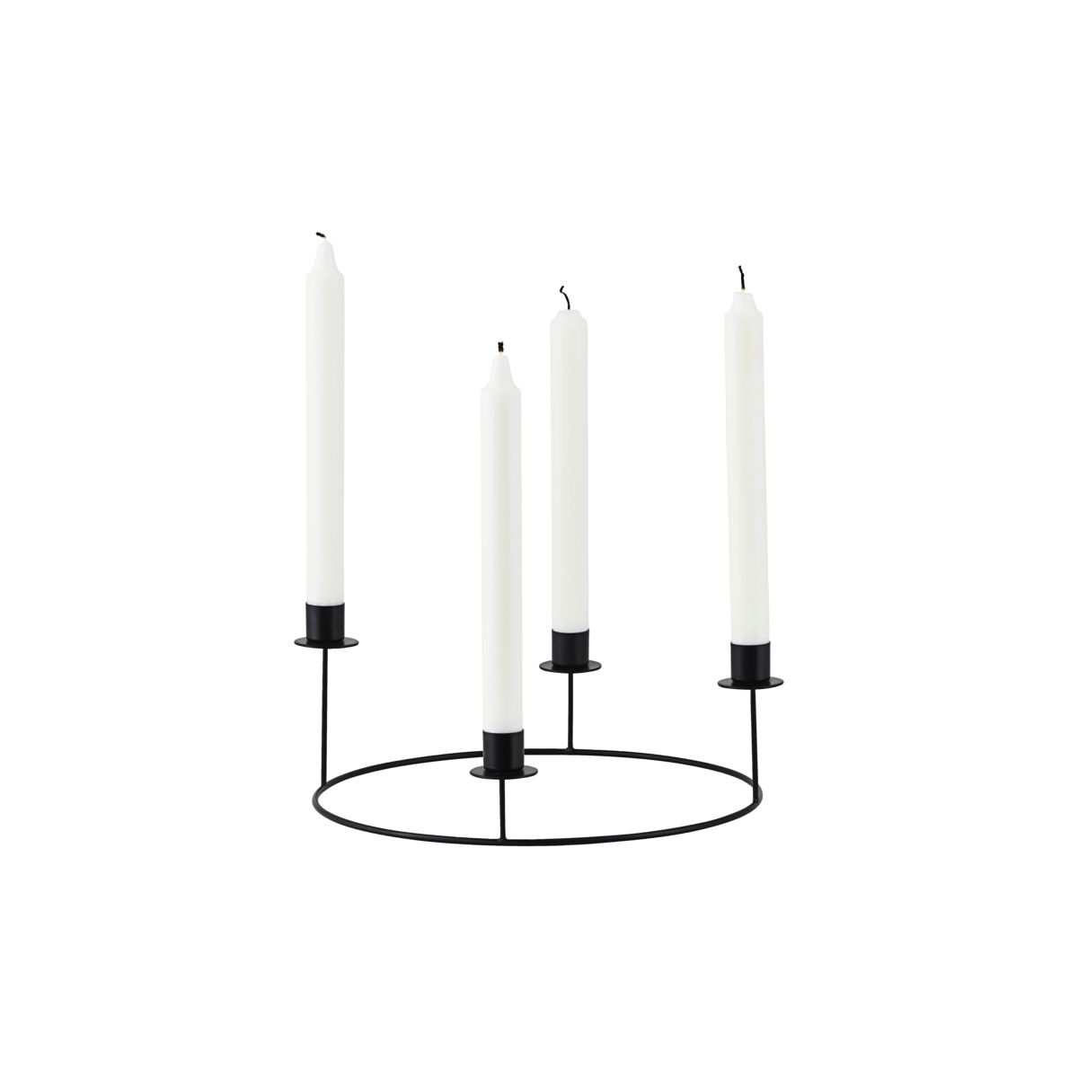 House Doctor Black Ring Candle Stand